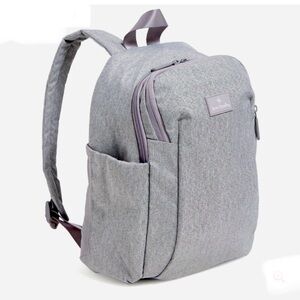 NWT Vera Bradley Lighten Up Sporty Compact Backpack, Medium Heather Grey